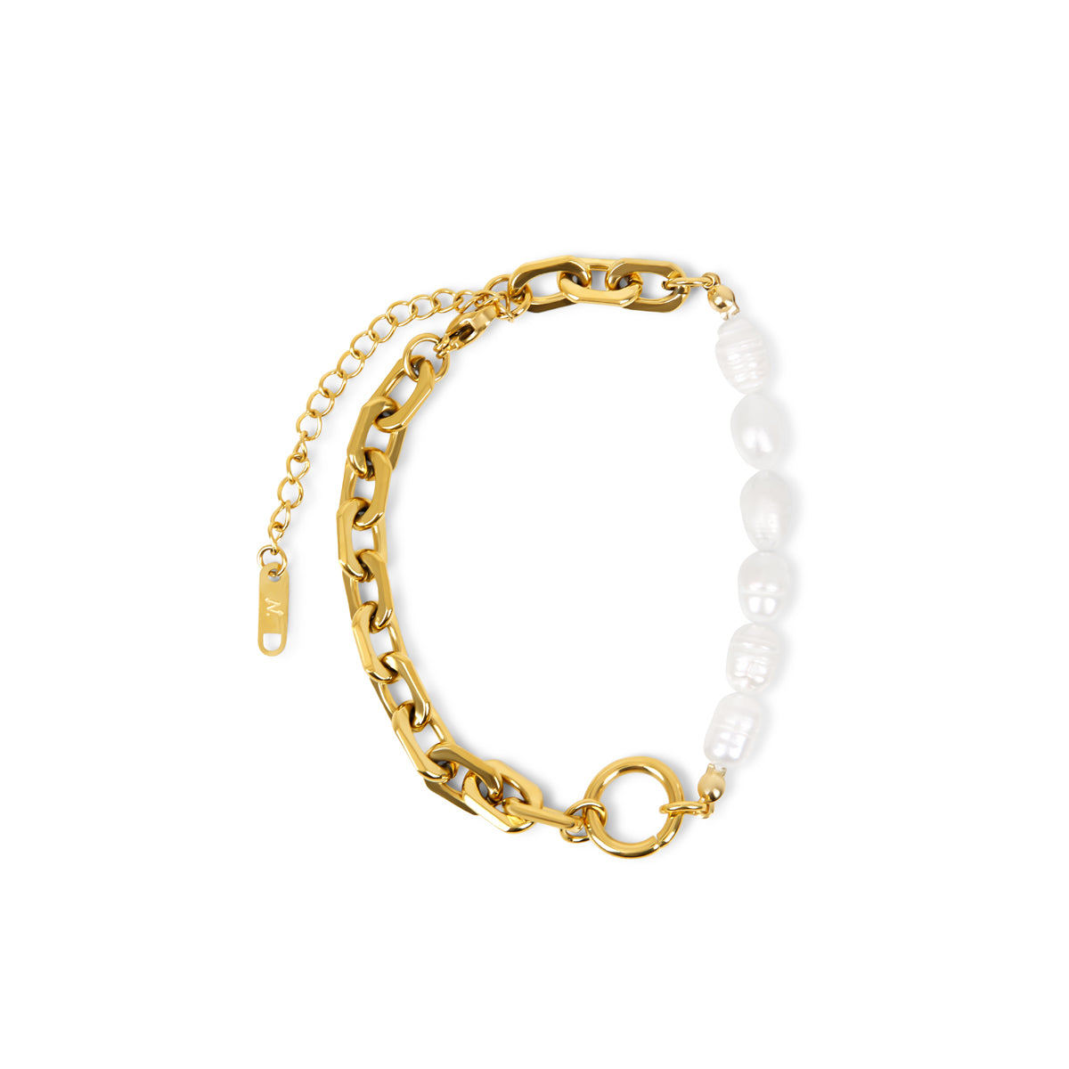 Pearl Chain Bracelet - Gold