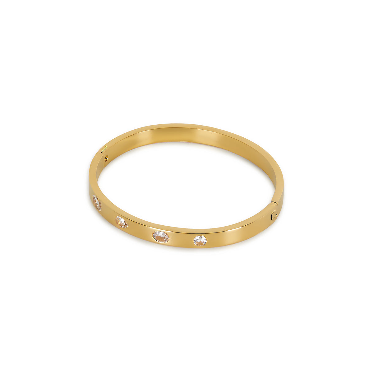 Multi Shape Stone Bracelet - Gold