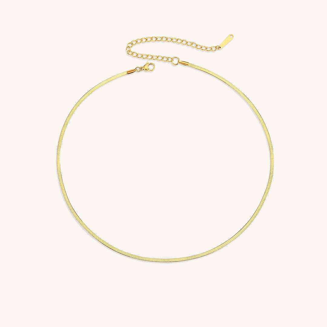 Elizabeth Gold Herringbone Necklace