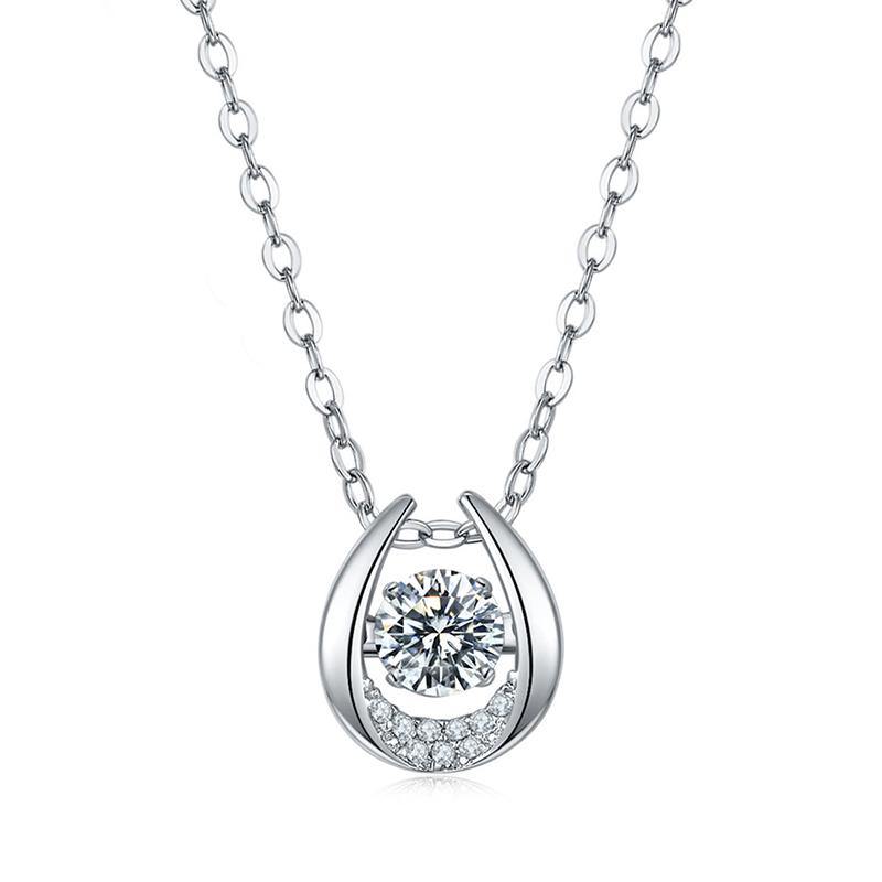 Fashion Moissanite Sterling Silver Necklace