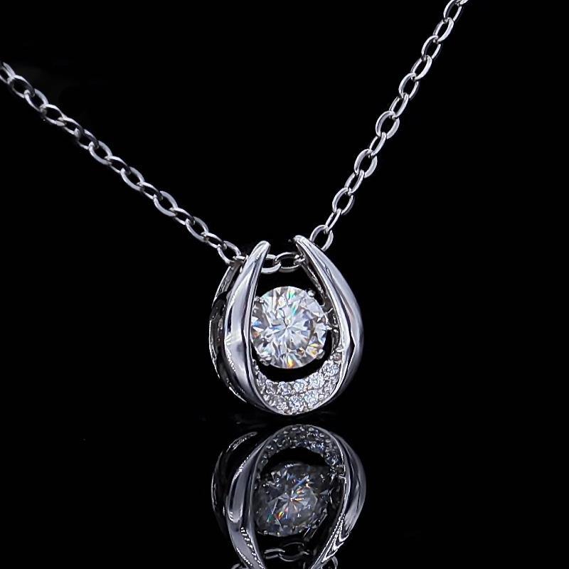 Fashion Moissanite Sterling Silver Necklace