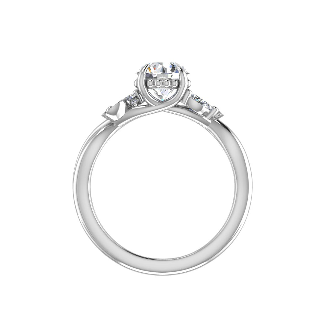 Floral Moissanite Twisted Vine Engagement Ring