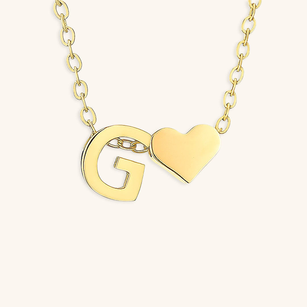 Ria Initial Letter Gold Necklace