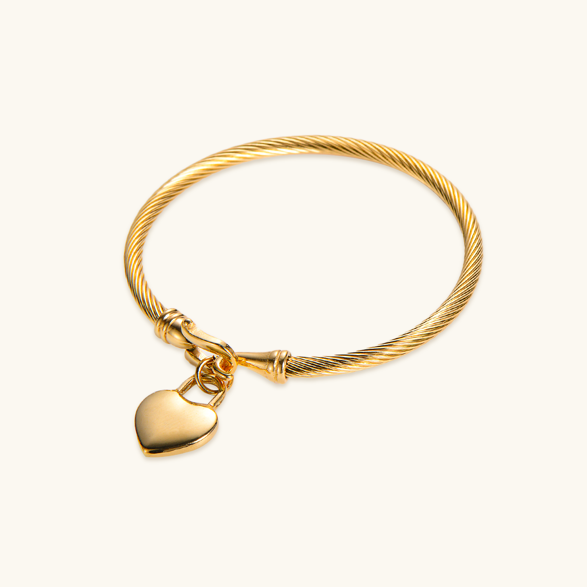 Heart Pendant Bracelet - Gold