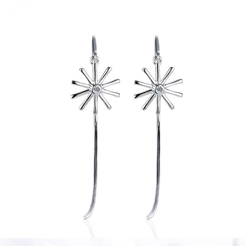 Moissanite Fashion Tassel Sterling Silver Earrings