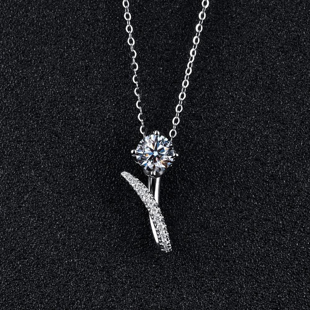 Moissanite Series Luxury Sterling Silver Necklace