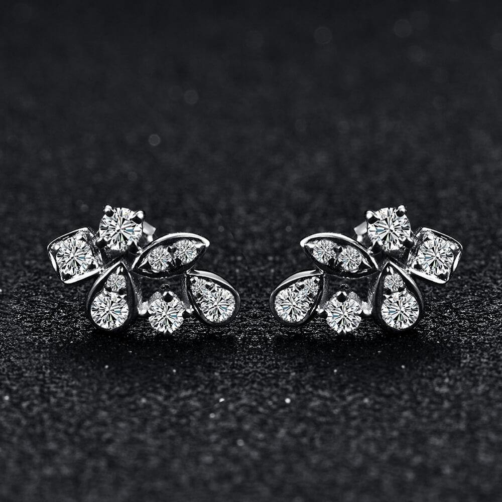 Moissanite Series Luxury Sterling Silver Stud Earrings