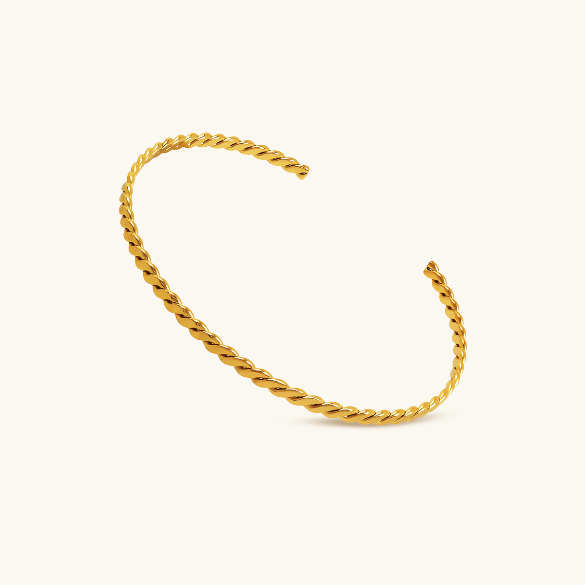 Spiral Bangle Bracelet - Gold