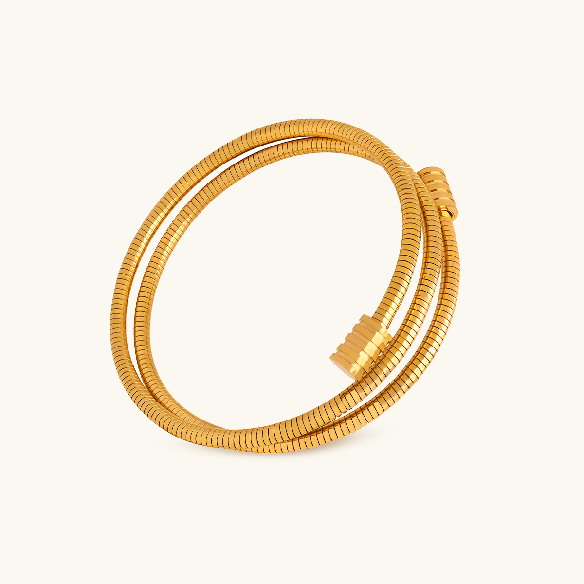 Twister Bangle Bracelet - Gold